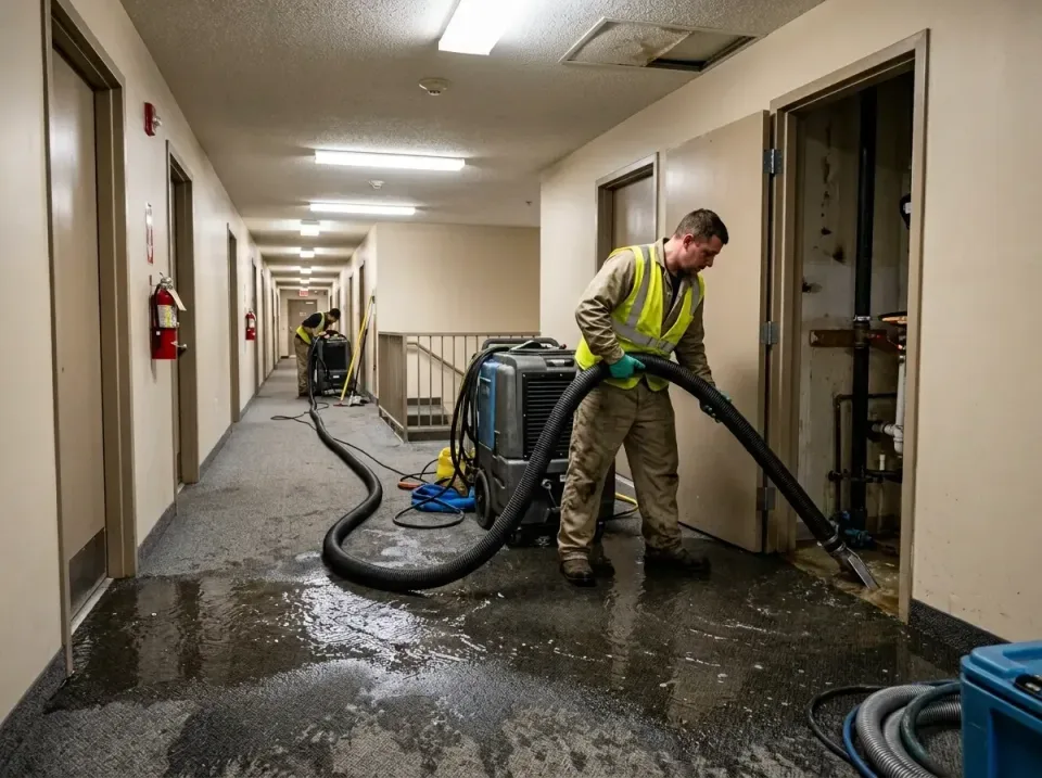 multi-unit-apartment-hallway-f-005 — frequently asked questions, Emergency Burst Pipe Water Extraction & Removal in Goose Cr…